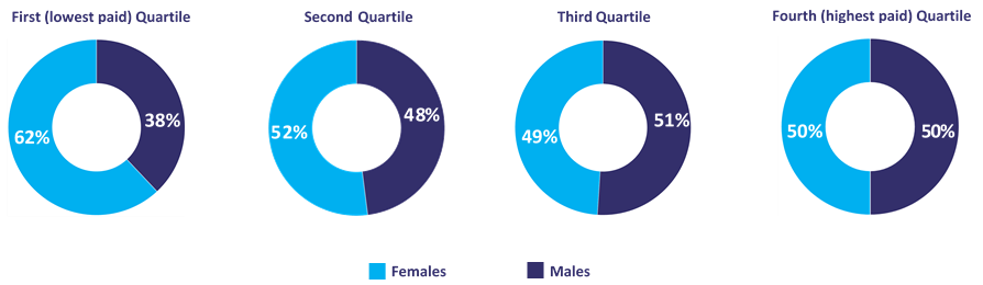 Quartile pay gaps